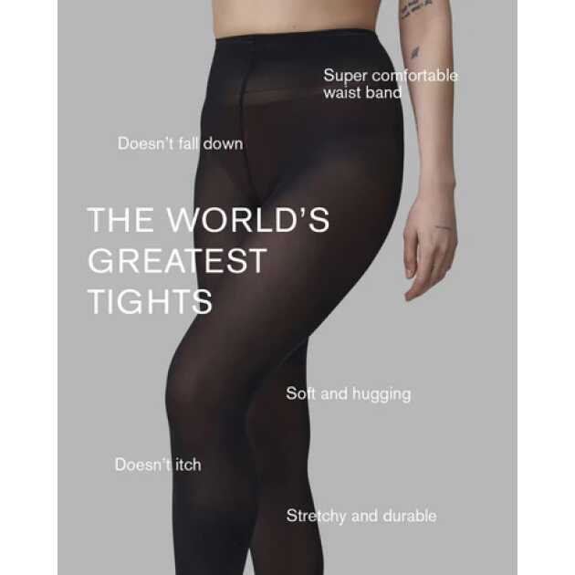 Olivia Premium Tights - Black - Billede 3
