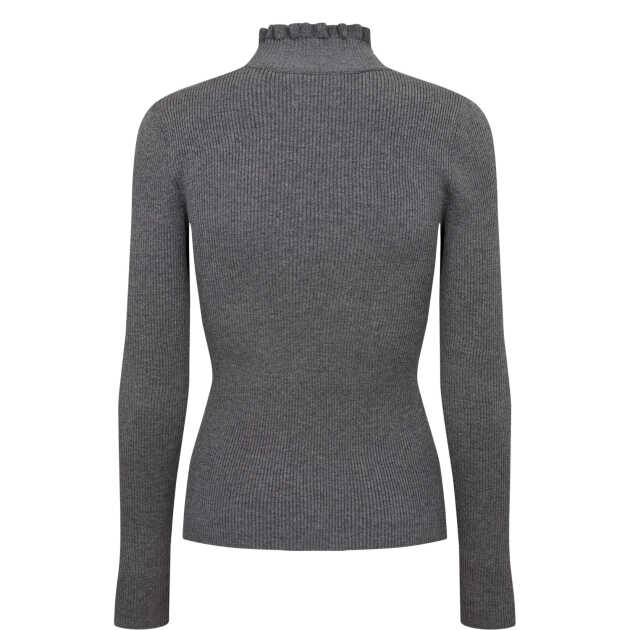 Nusidanu Highneck Pullover-Medium Grey Mel - Billede 2