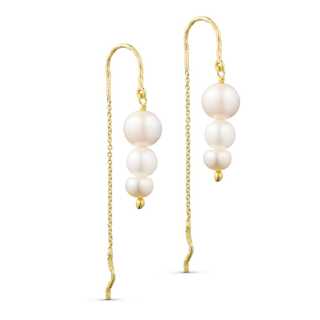 Hook earring w. pearls
