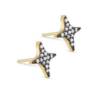 Post earring w. zircons