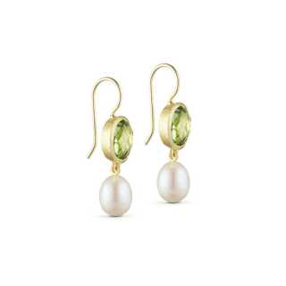 Earrings - gemstones green