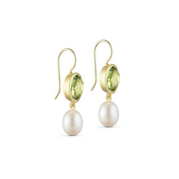 Earrings - gemstones green