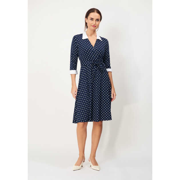 Lynn Dot dress - midnight blue