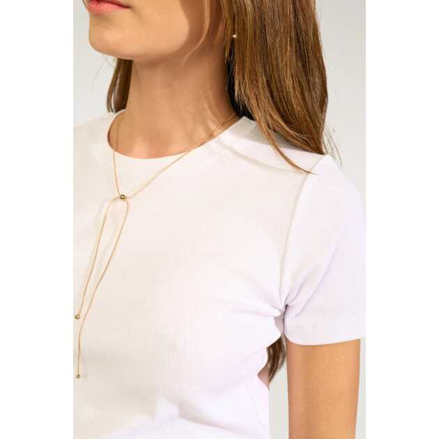Numakeny cropped tee - bright white - Billede 4
