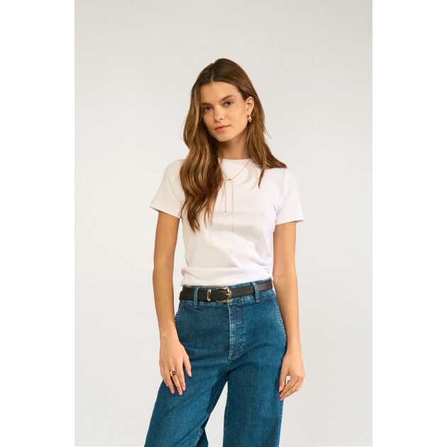 Numakeny cropped tee - bright white - Billede 3