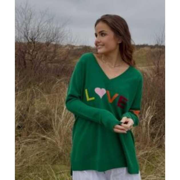 L-12 Cashmere grass V-Neck