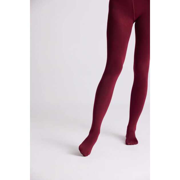 YM - Thermo tights 140 DEN - granate - Billede 2
